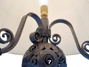 Art Deco Amsterdamse School Floor Lamp by Amsterdamsche Kunstsmederij, 1920s